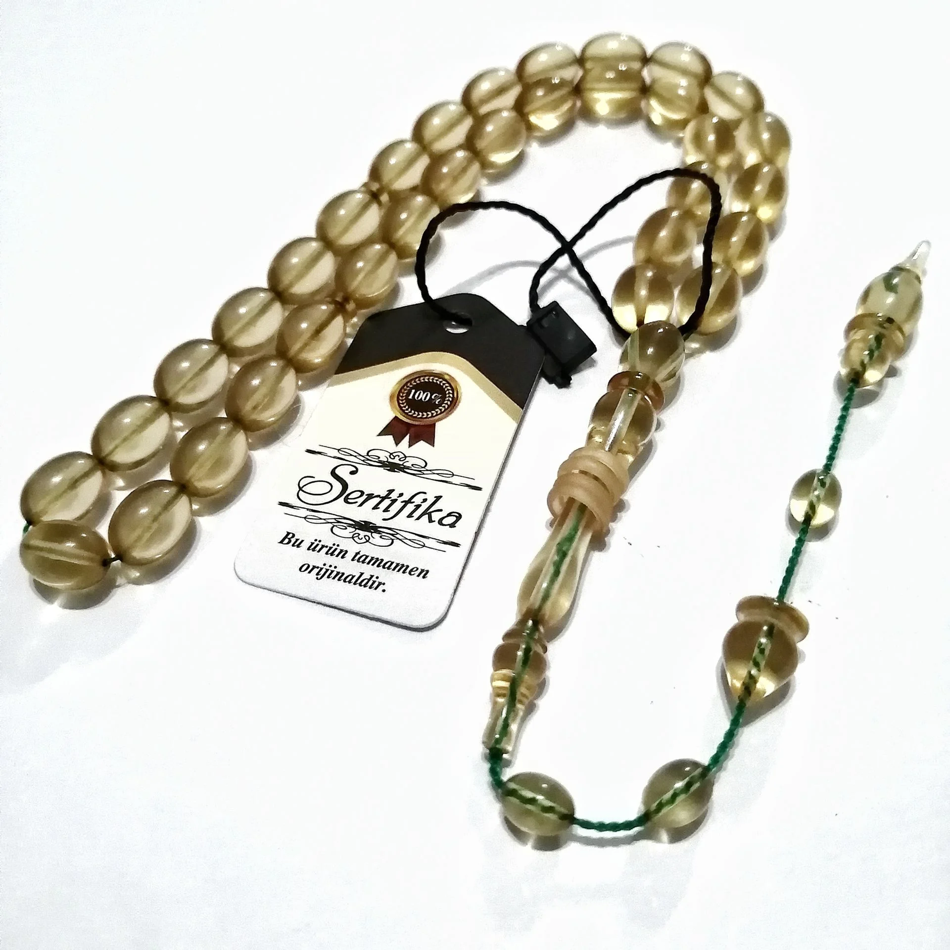 Halkalı Ateş Kehribar Tesbih