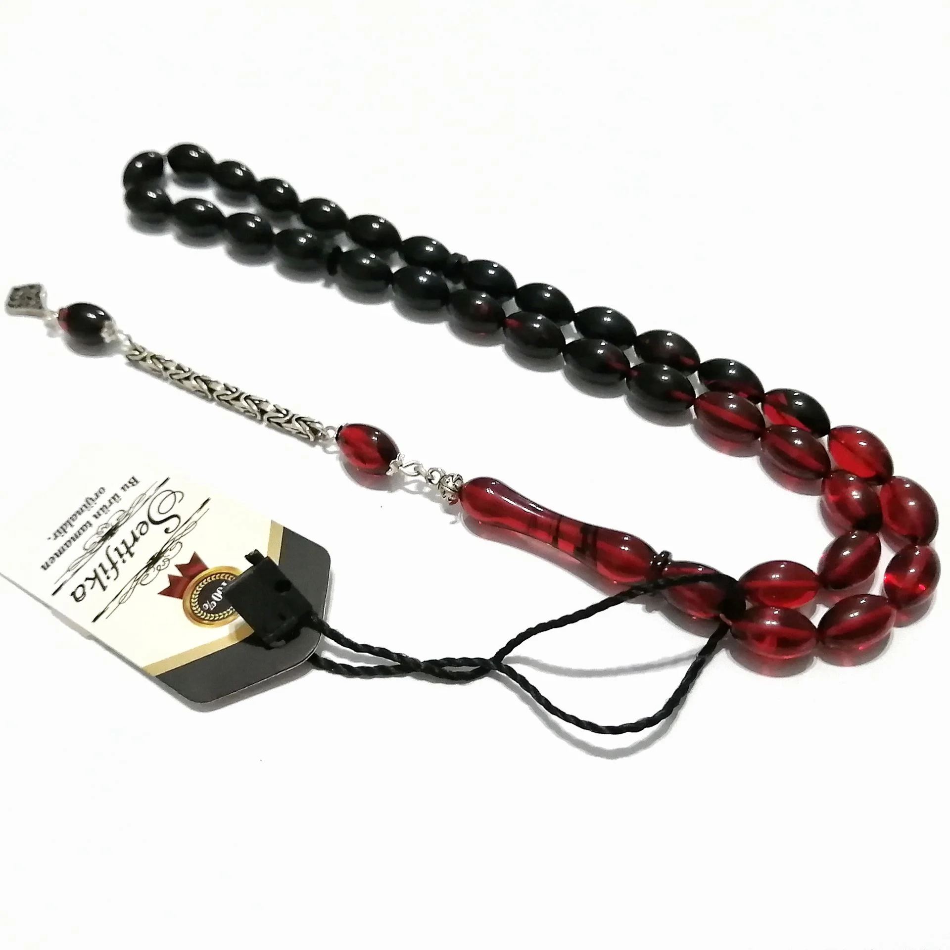 Gümüş Kırmızı Siyah Ateş Kehribar - Görsel 2