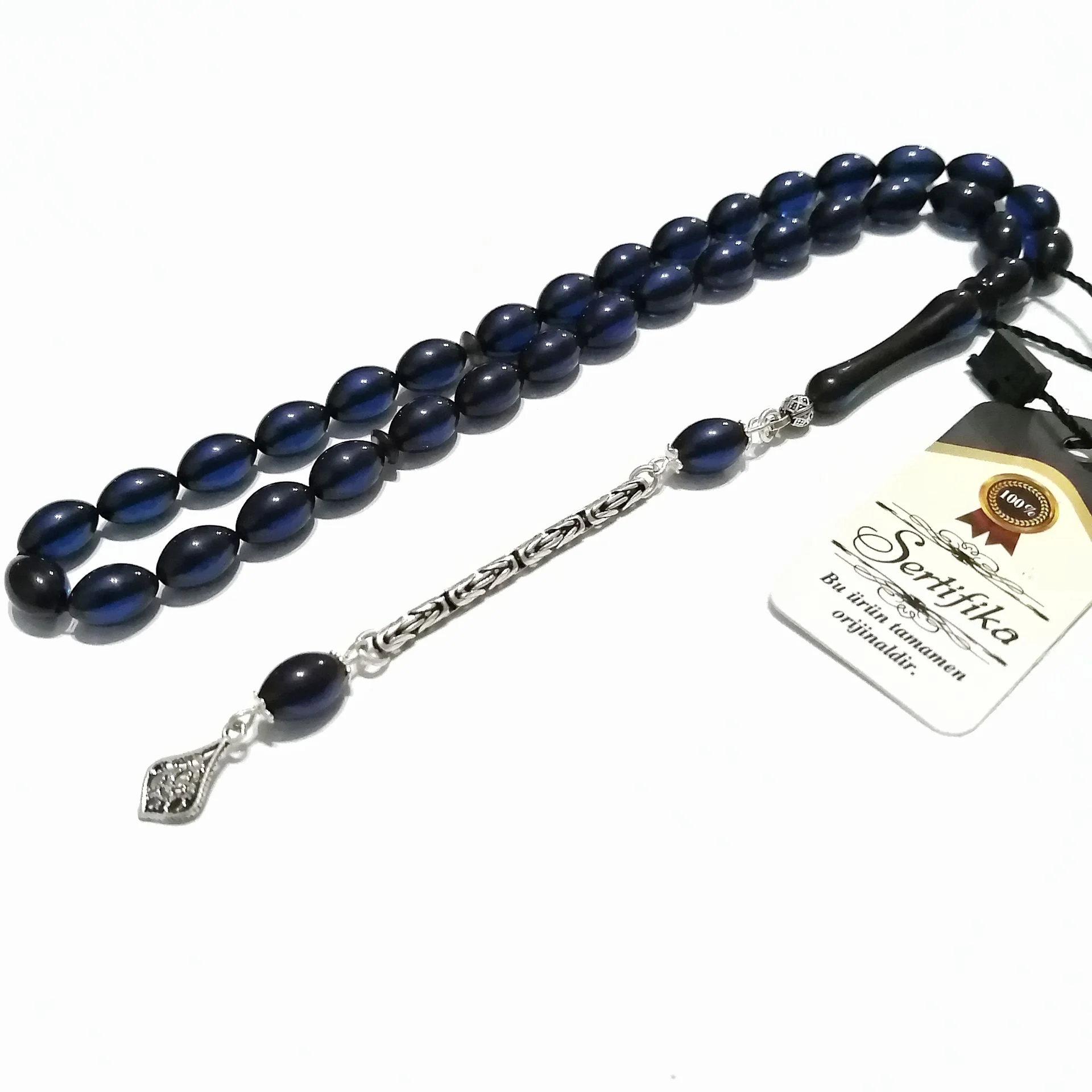 Parlament Mavisi Beyzi Kesim Ateş Kehribar Tesbih